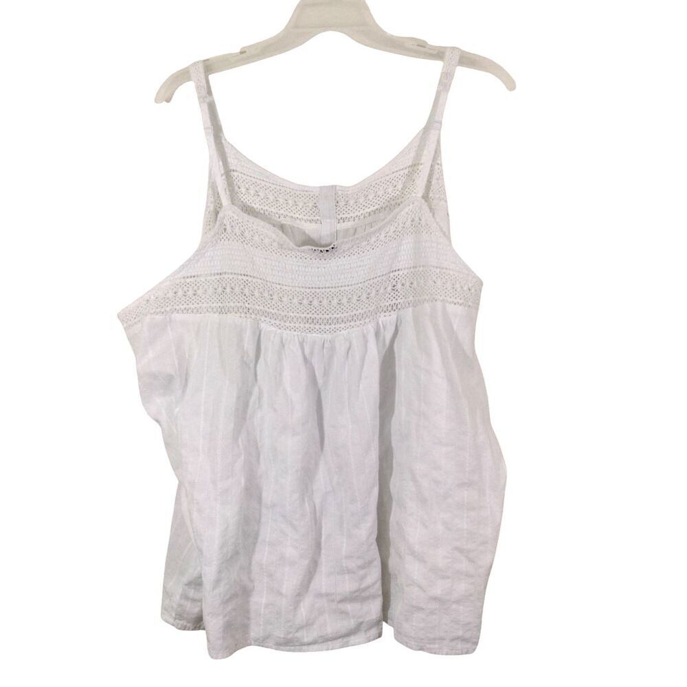 Torrid Plus Size 6 Womens White Tank Top Blouse Adjustable Straps Button - Picture 2 of 6